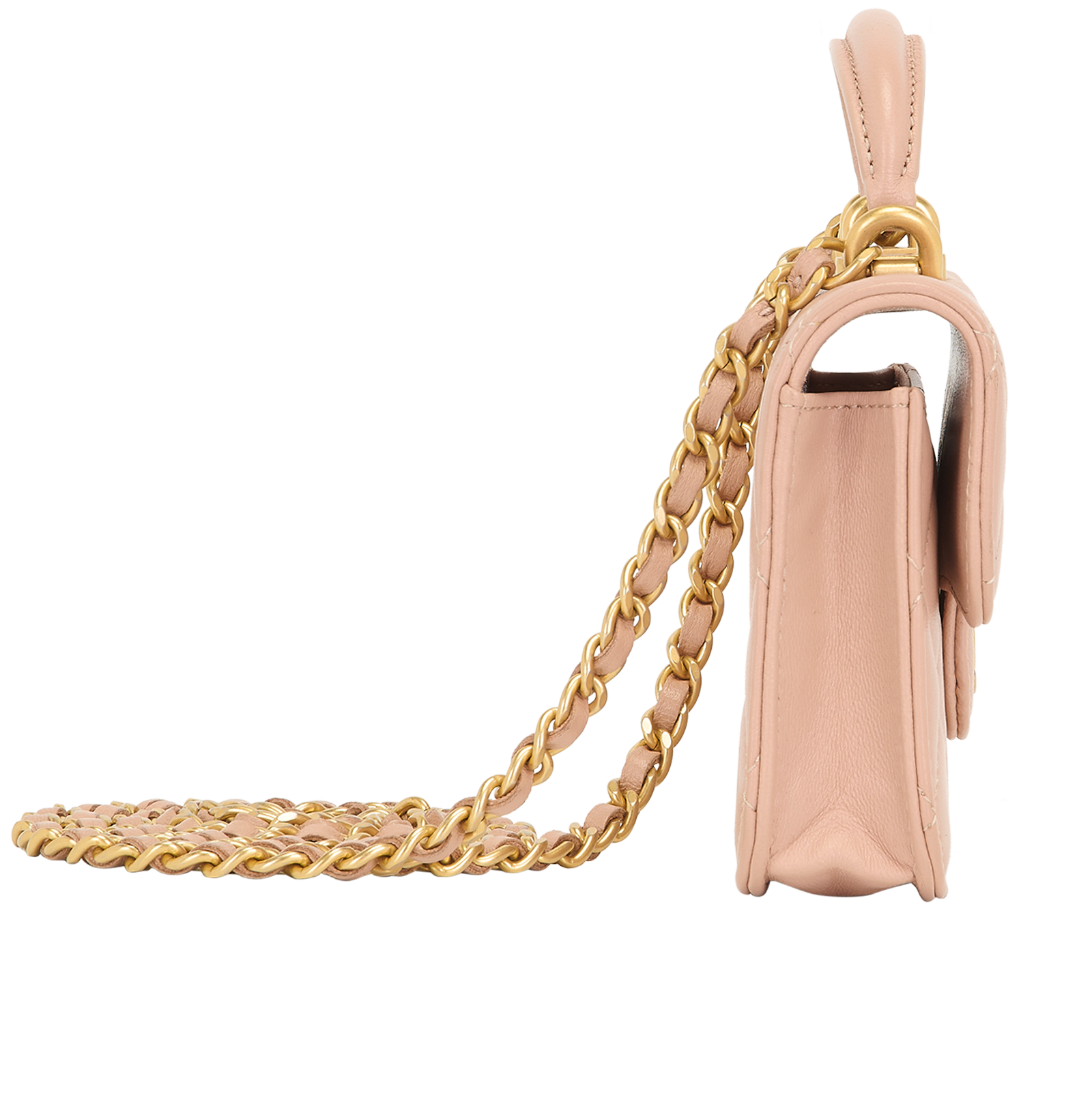 Mini Top Handle WOC, &pound;1,700, Handbags, Pink, Leather, Side view